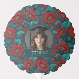 Beautiful Sunflower Floral Dad Graduation Balloon