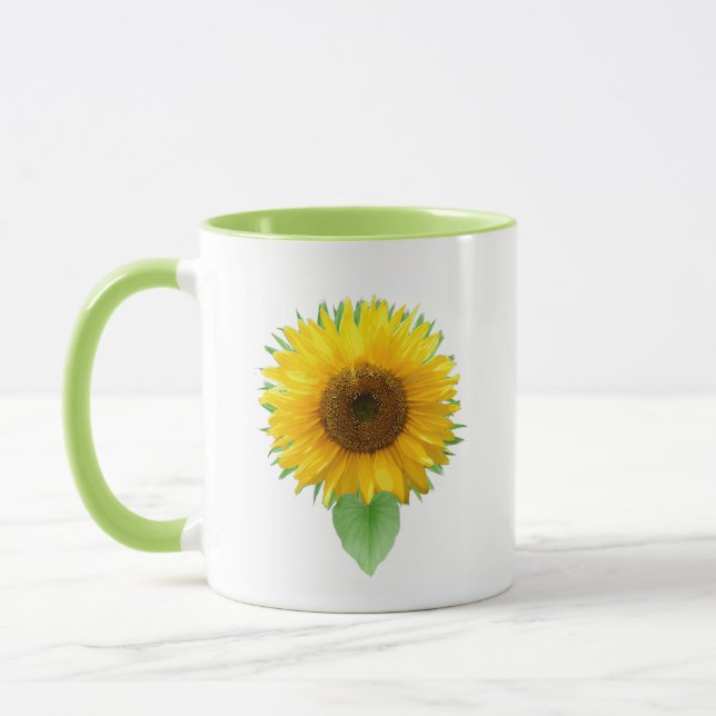 Beautiful sunflower & joy text Mug (Left)