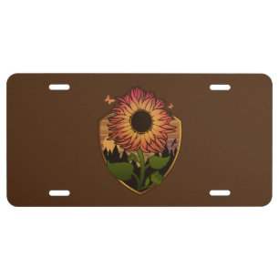 Beautiful Sunflower   License Plate