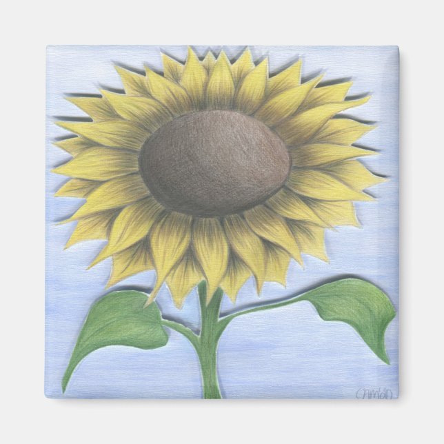 Beautiful Sunflower Magnet (Front)