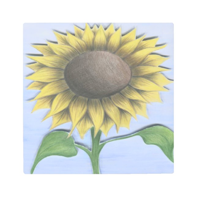 Beautiful Sunflower Metal Print (Front)
