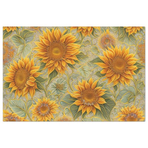 Beautiful Sunflower Popular Collection Tissue Paper