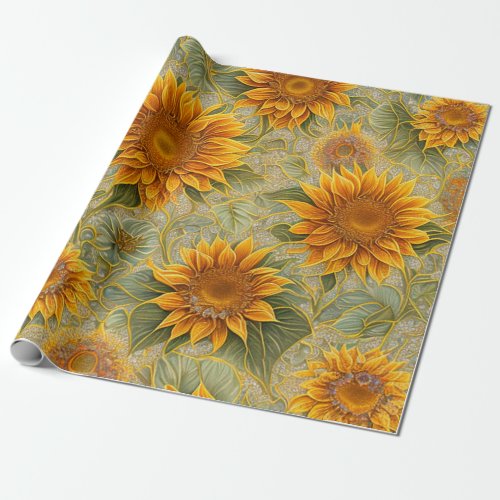 Beautiful Sunflower Popular Collection Wrapping Paper