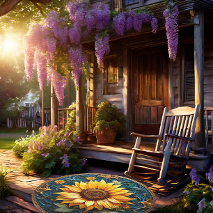 Beautiful Sunflower Radiance 5' Round Area Rug