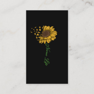 Beautiful Sunflower Registered Nurse Flower Business Card