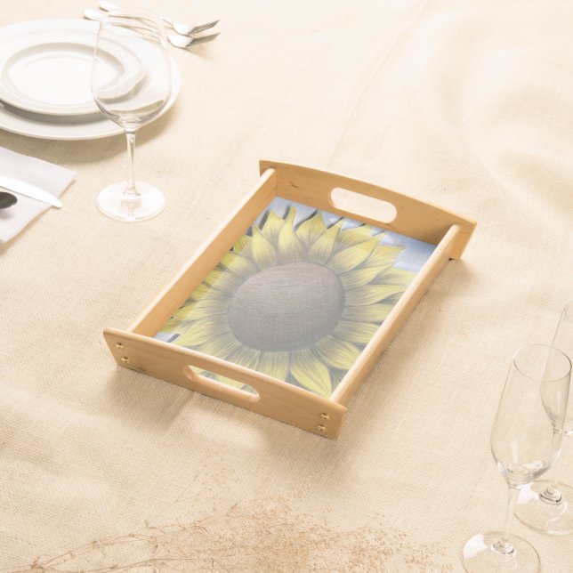 Beautiful Sunflower Serving Tray (Front)