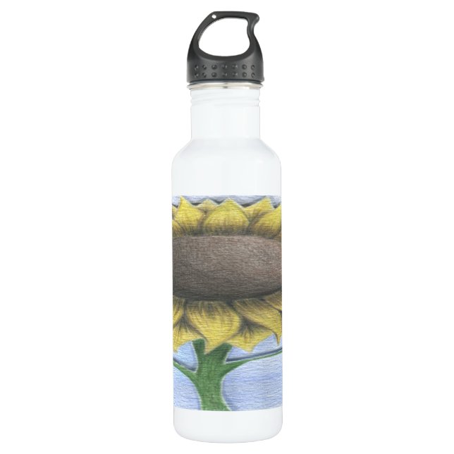 Beautiful Sunflower Stainless Steel Water Bottle (Front)