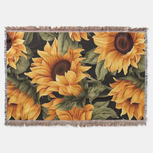 Beautiful Sunflower throw blanket 
