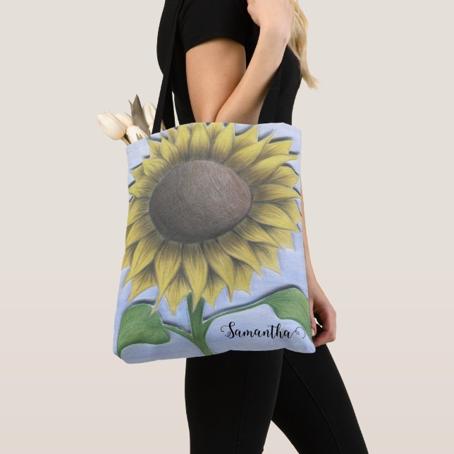 Beautiful Sunflower Tote Bag (Close Up)