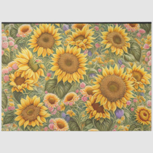 Beautiful Sunflower Trendy Collection Tissue Paper