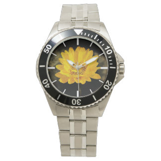 Beautiful Sunflower with Dark Brown Background Watch