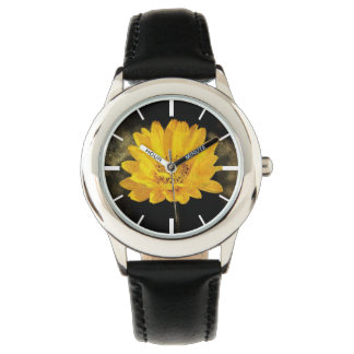 Beautiful Sunflower with Dark Brown Background Watch