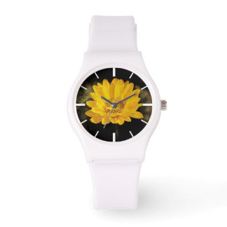 Beautiful Sunflower with Dark Brown Background Watch
