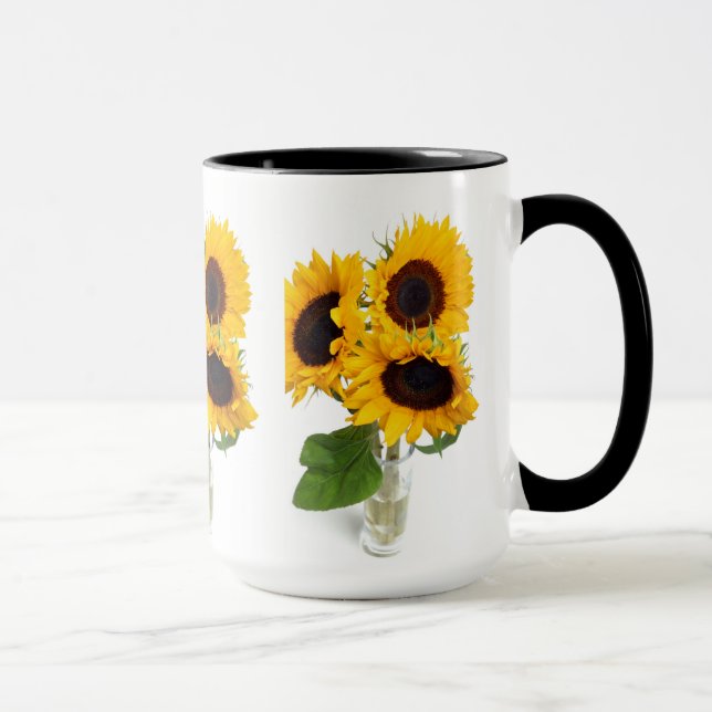 Beautiful Sunflowers Coffee Cup Mug (Right)