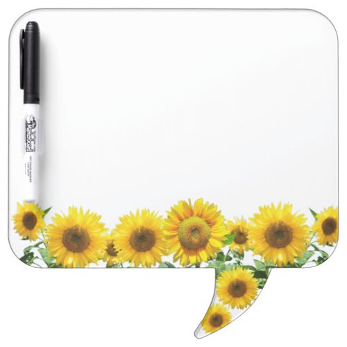 Beautiful Sunflowers on White Dry Erase Board