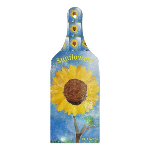 Beautiful Sunflowers Paddle Cutting Board