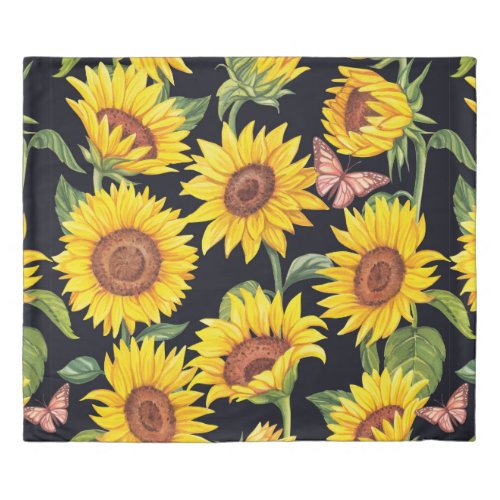 Beautiful Sunflowers pattern Duvet Cover