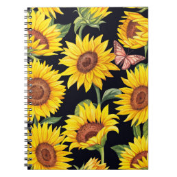 Beautiful Sunflowers pattern Notebook