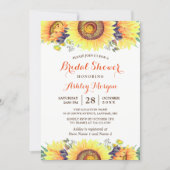 Beautiful Sunflowers Rustic Chic Bridal Shower Invitation (Front)