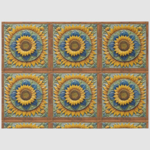 Beautiful Sunflowers Trendy Collection Tissue Paper