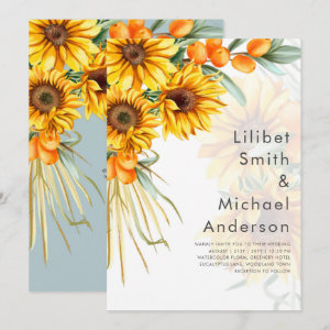 Beautiful Sunflowers  Wedding Invitation