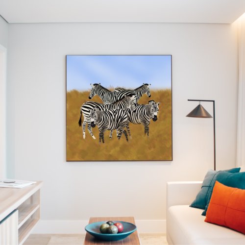 Beautiful Sunny Day  Serengeti Zebra Canvas Print