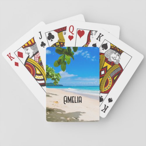 Beautiful Sunny Tropical Beach Photo Poker Cards