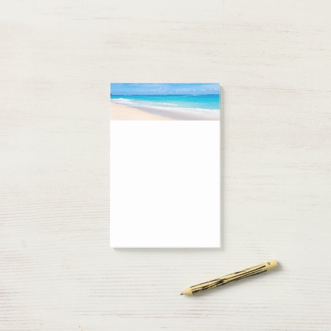 Beautiful Sunny Tropical Beach Photo Post-it Notes (On Desk)
