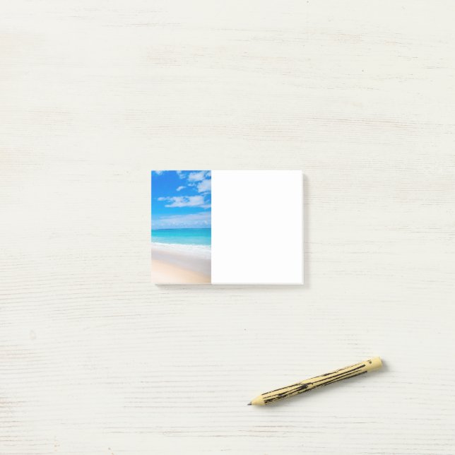 Beautiful Sunny Tropical Beach Photo Post-it Notes (On Desk)
