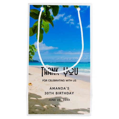 Beautiful Sunny Tropical Beach Photo Small Gift Bag