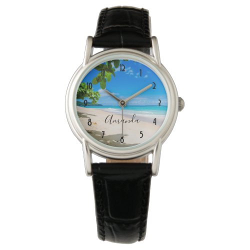 Beautiful Sunny Tropical Beach Photo Watch