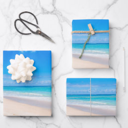 Beautiful Sunny Tropical Beach Photo Wrapping Paper Sheets