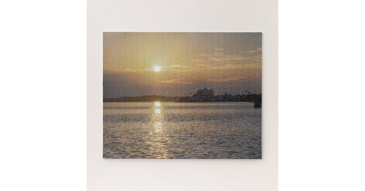 Beautiful sunrise at Dunedin Causeway Jigsaw Puzzle Zazzle