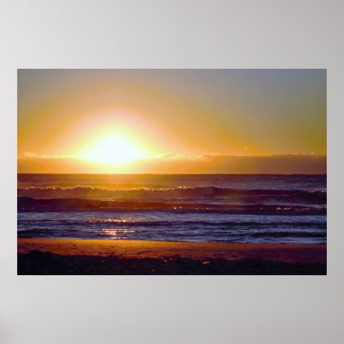 Beautiful Sunrise at the Seashore Photo Poster