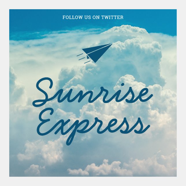 Beautiful Sunrise Express Twitter Card (Front)