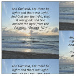 BEAUTIFUL SUNRISE GENESIS 1:3 SCRIPTURE PHOTO FABRIC
