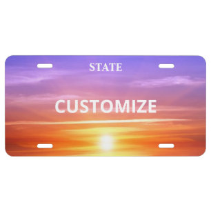 Beautiful Sunrise License Plate