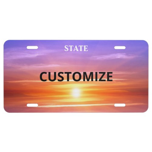 Beautiful Sunrise License Plate