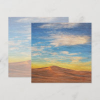 Beautiful Sunrise Over Sand Dunes On Wood Grain