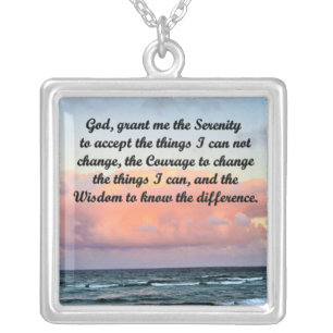 BEAUTIFUL SUNRISE SERENITY PRAYER NECKLACE
