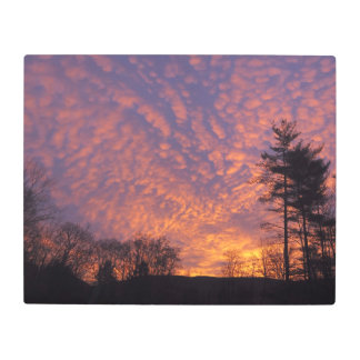Beautiful Sunrise Sky with Clouds Metal Print