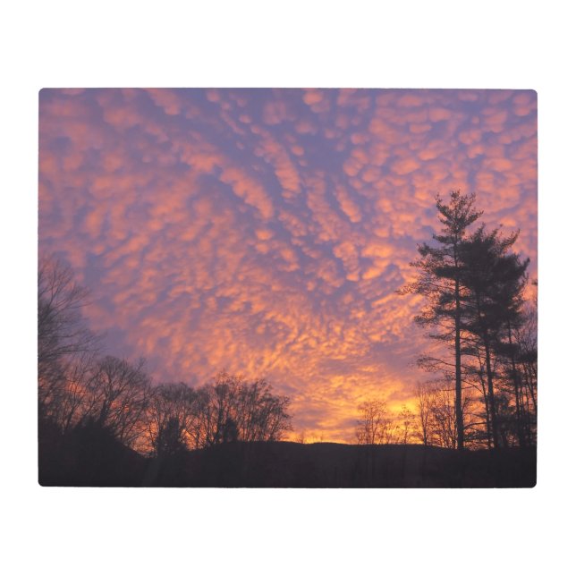 Beautiful Sunrise Sky with Clouds Metal Print (Front)