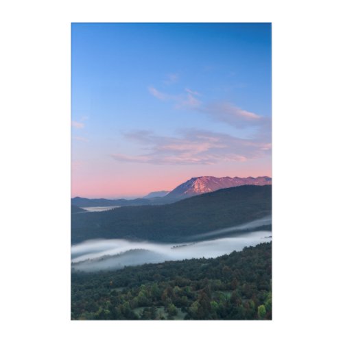 Beautiful sunrise view on Nanos from Šilentabor Acrylic Print