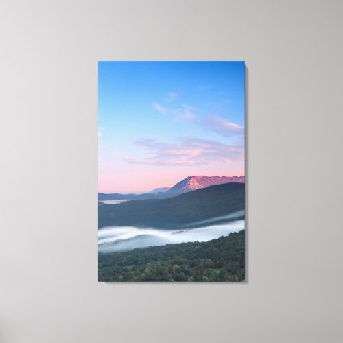 Beautiful sunrise view on Nanos from Šilentabor Canvas Print