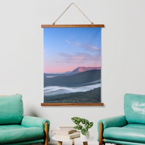 Beautiful sunrise view on Nanos from Šilentabor Hanging Tapestry