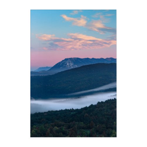 Beautiful sunrise view on Nanos from Šilentabor S Acrylic Print