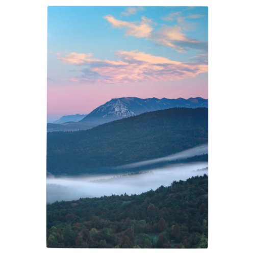 Beautiful sunrise view on Nanos from Šilentabor S Metal Print