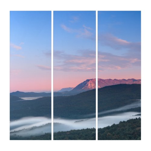 Beautiful sunrise view on Nanos from Šilentabor Triptych