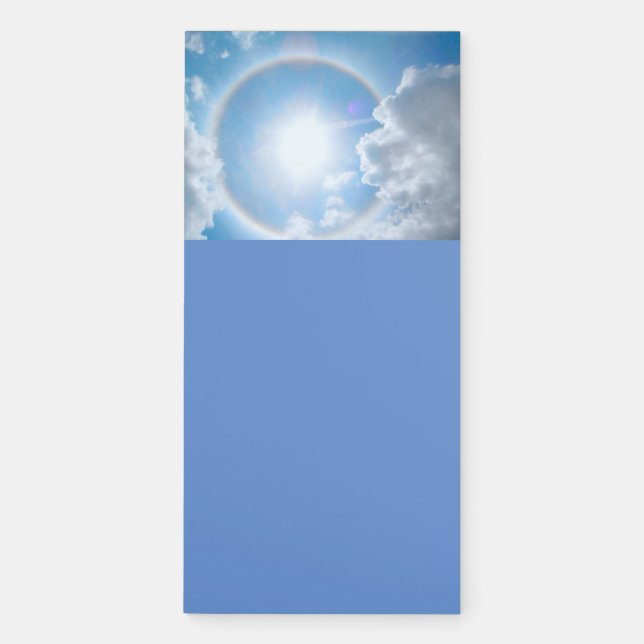Beautiful Sun's Halo Magnetic Notepad (Front)