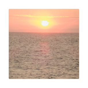 Beautiful Sunset 16"x16" Metal Art